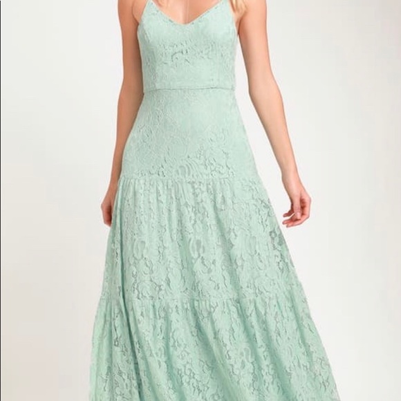 green lace maxi